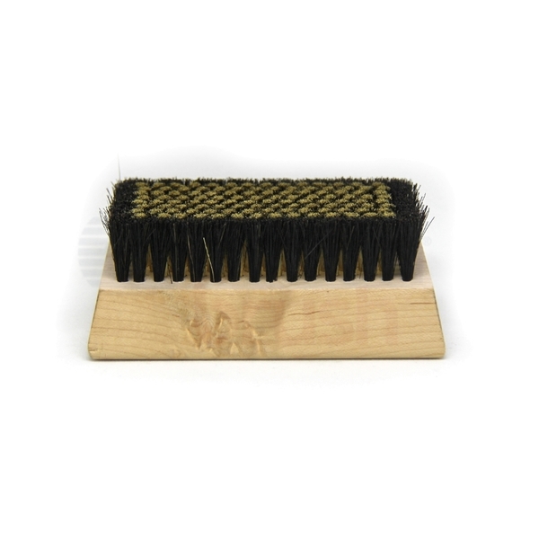 Gordon Brush 0.005" Brass/Horsehair Bristle, 4-1/4" x 2-1/2" Wood Block Brush G1308